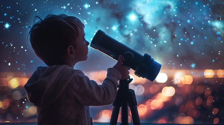 Free Stargazing Young Explorer Image - Stargazing, Child, Telescope ...