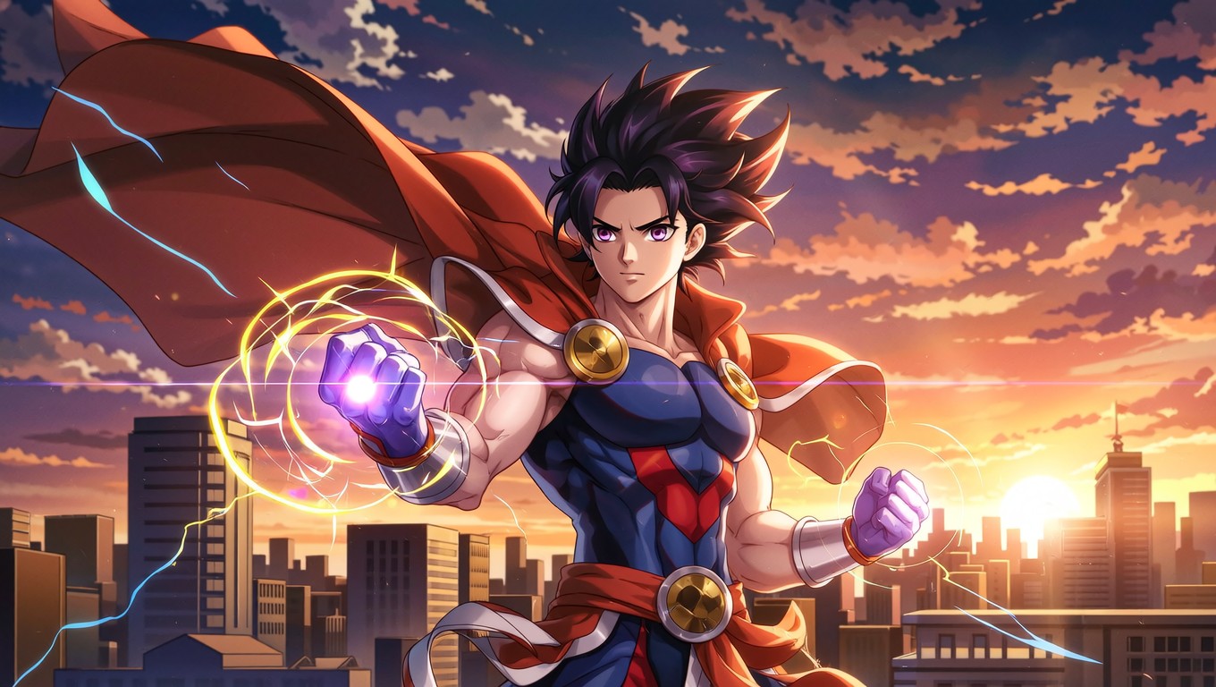 Free Sunset Hero Rising Image - Anime, Hero, Sunset | Download at StockCake