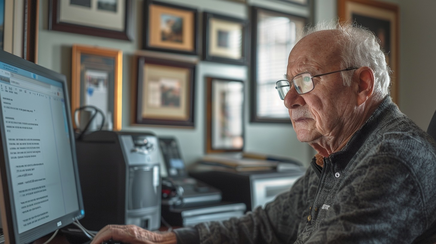 Free Senior Using Computer Photo - Senior, Computer, Office | Download ...