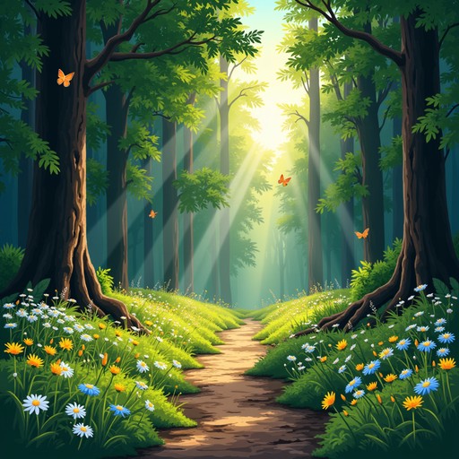 Free Enchanted Forest Path Image - Forest, Path, Sunbeams | Download at ...