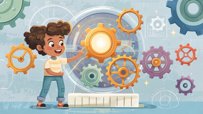 Free Discovering Mechanical Magic Photo - Illustration, Child, Gears ...