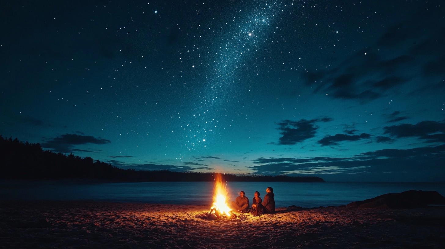 Free Starry Night Beach Image - Night, Stars, Beach | Download at StockCake