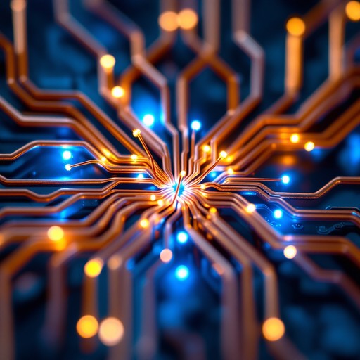Wire Pattern Electronic Download Copper Wires Flowing Image - Copper, Wires, Circuits | StockCake