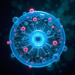Free Bioluminescent Cyber Cell Image - Cyberpunk, Cell, Digital ...