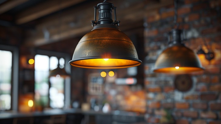 Free Industrial Pendant Lights Image - Light, Industrial, Cafe ...