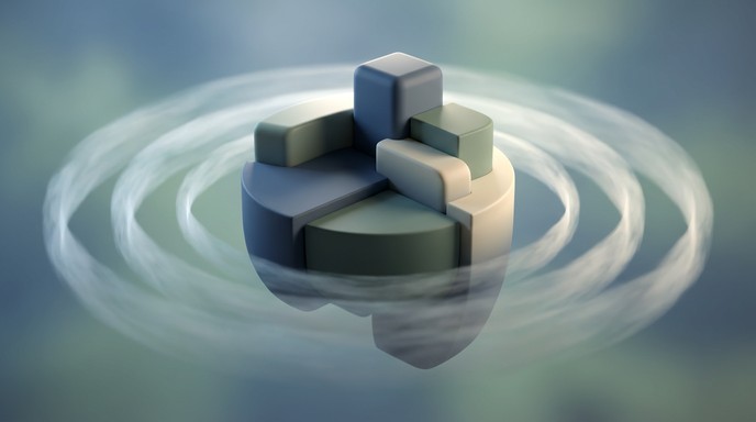 Floating Blocks Gradient Free Floating Geometric Sanctuary Image - 3d, Illustration, Minimalist ...
