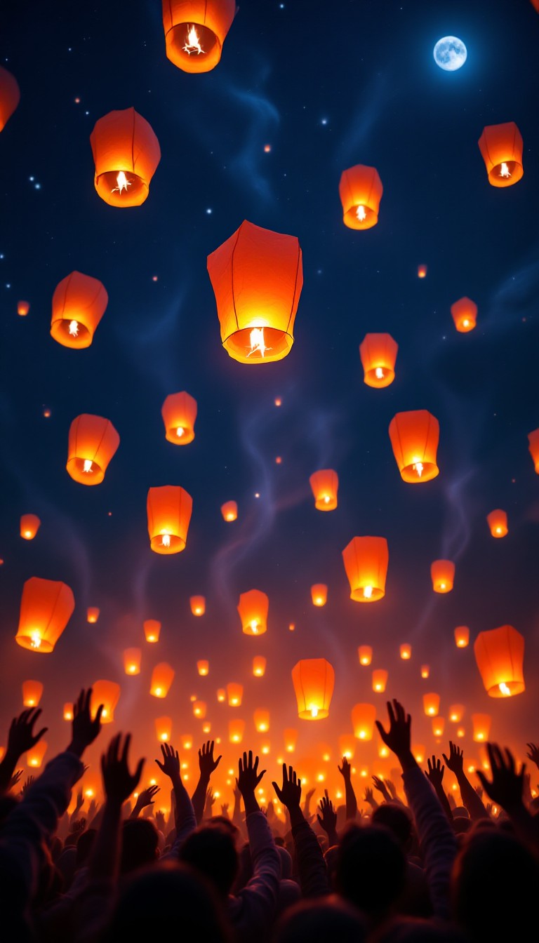 Free Lanterns Light Night Image - Lanterns, Night, Sky | Download at ...