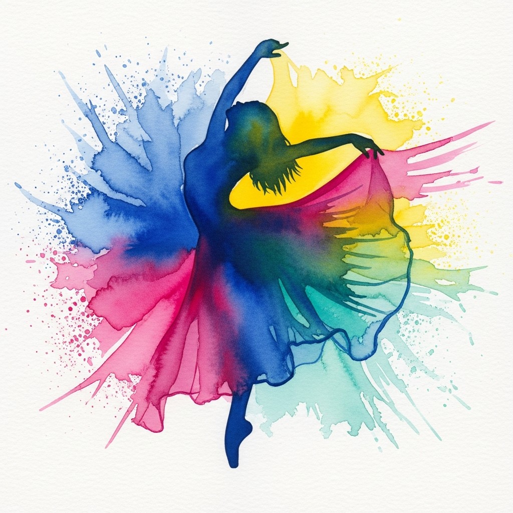 Free Dancing Colors Flow Image - Watercolor, Dancer, Silhouette ...