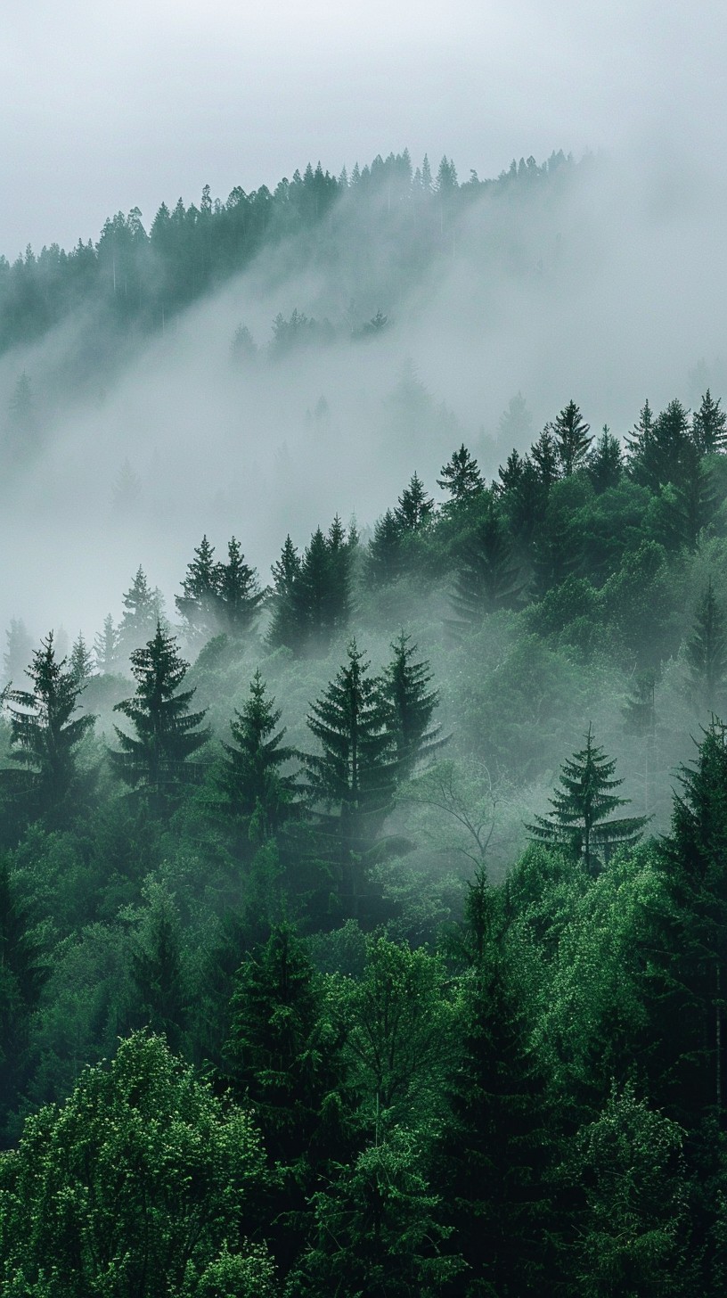 Free Misty Forest Serenity Image - Forest, Mist, Trees | Download at ...
