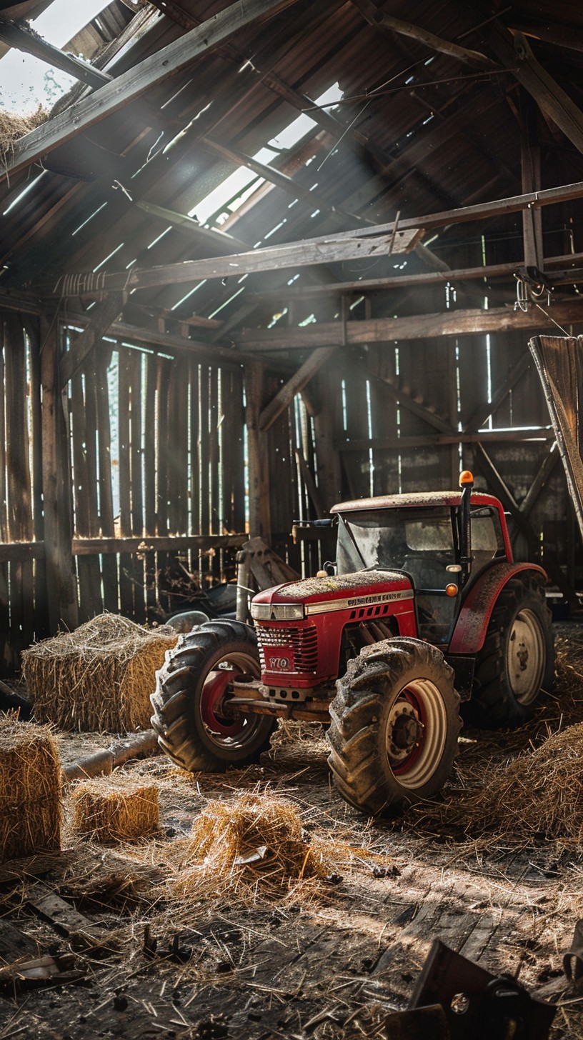 Rustic Tractor Hub Free Rustic Barn Tractor Image - Tractor, Barn, Hay | Download at StockCake