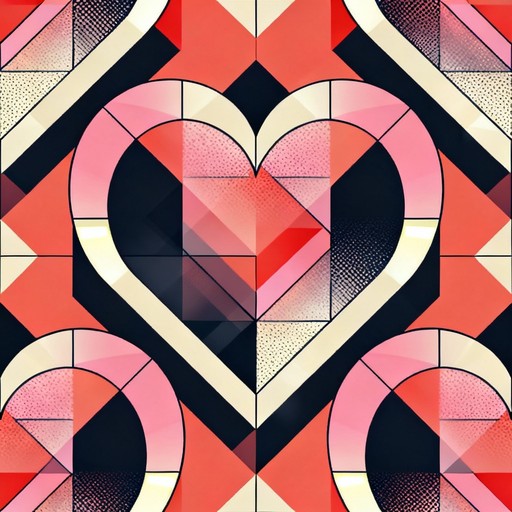 Free Geometric Heart Pattern Image - Geometric, Hearts, Pattern ...