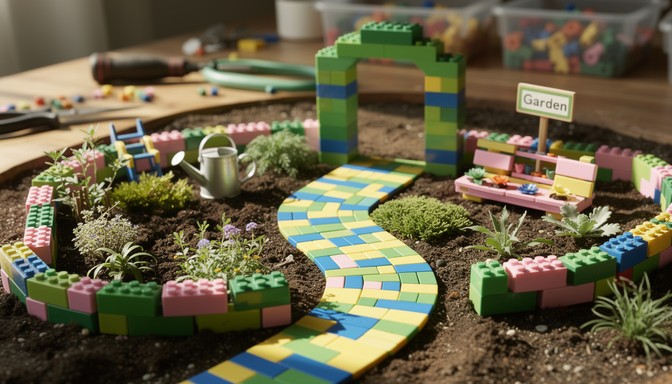 Free Colorful Brick Garden Image - Miniature, Garden, Bricks | Download ...