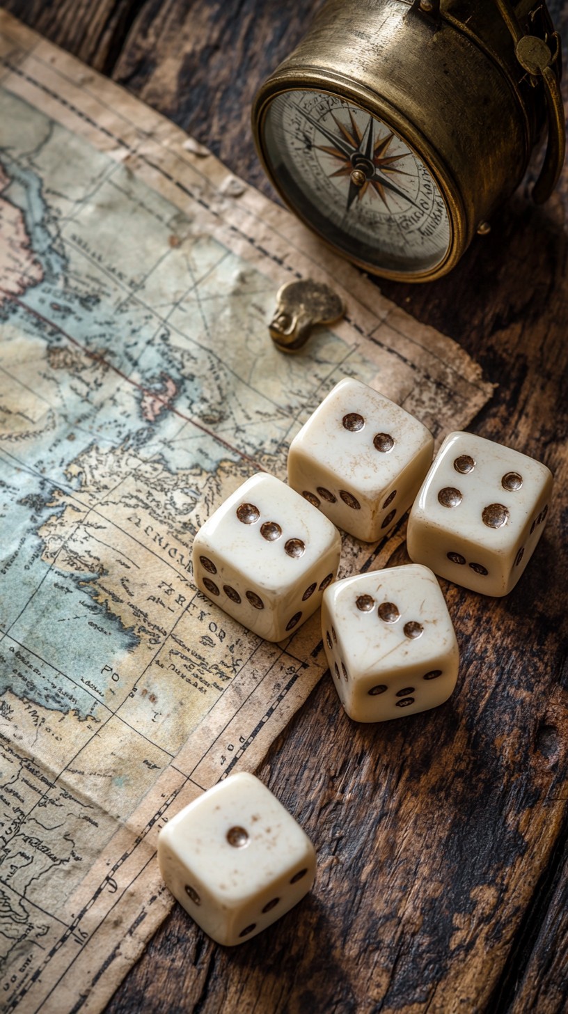 Free Dice and Compass Image - Dice, Compass, Map | Download at StockCake