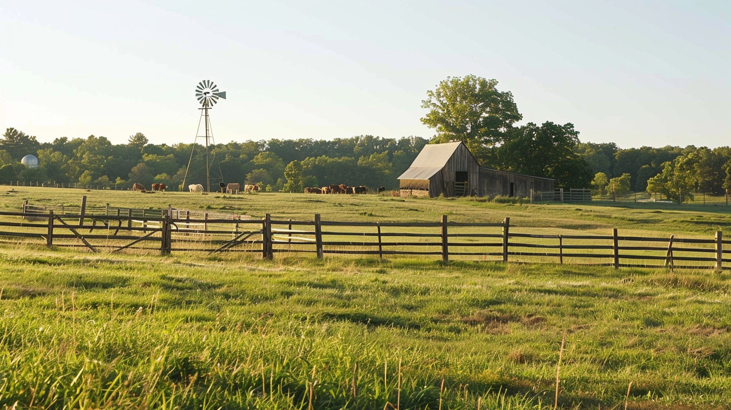 Rustric Farm Free Rustic Farm Scene Image - Farm, Barn, Windmill | Download at StockCake