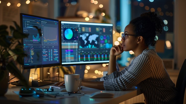 Free Focused data analysis Image - Woman, Technology, Office | Download ...