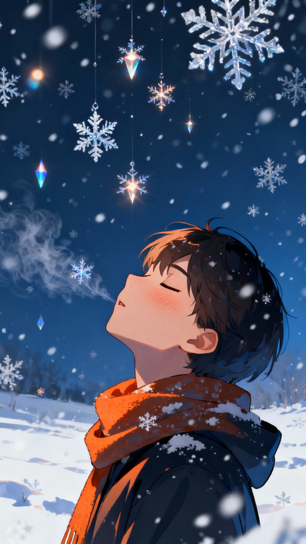 Wonder Snowfall Free Snowfall Wonder Gaze Image - Anime, Winter, Snowflakes | Download ...