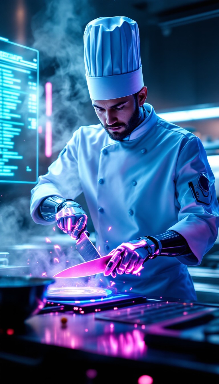 Free Cyberpunk Kitchen Master Image - Cyberpunk, Chef, Neon | Download ...