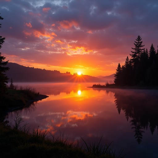 Free Misty Lake Sunrise Image - Sunrise, Lake, Reflection | Download at ...