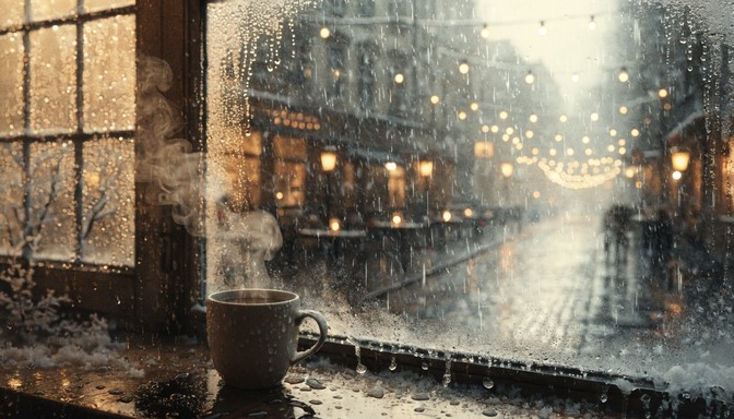 Free Cozy Rainy Cafe Image - Cafe, Coffee, Rain | Download at StockCake
