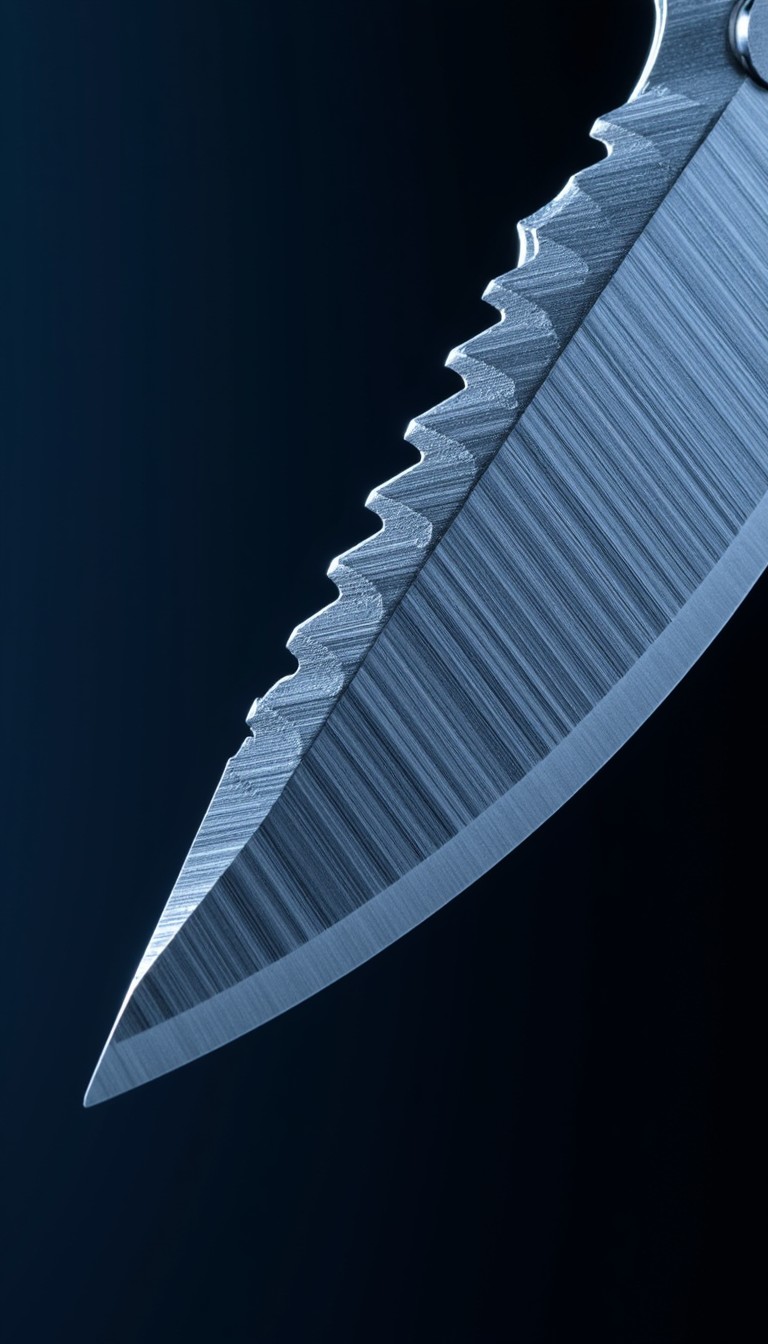 Free Precision Blade Detail Image - Blade, Serrated, Metallic ...