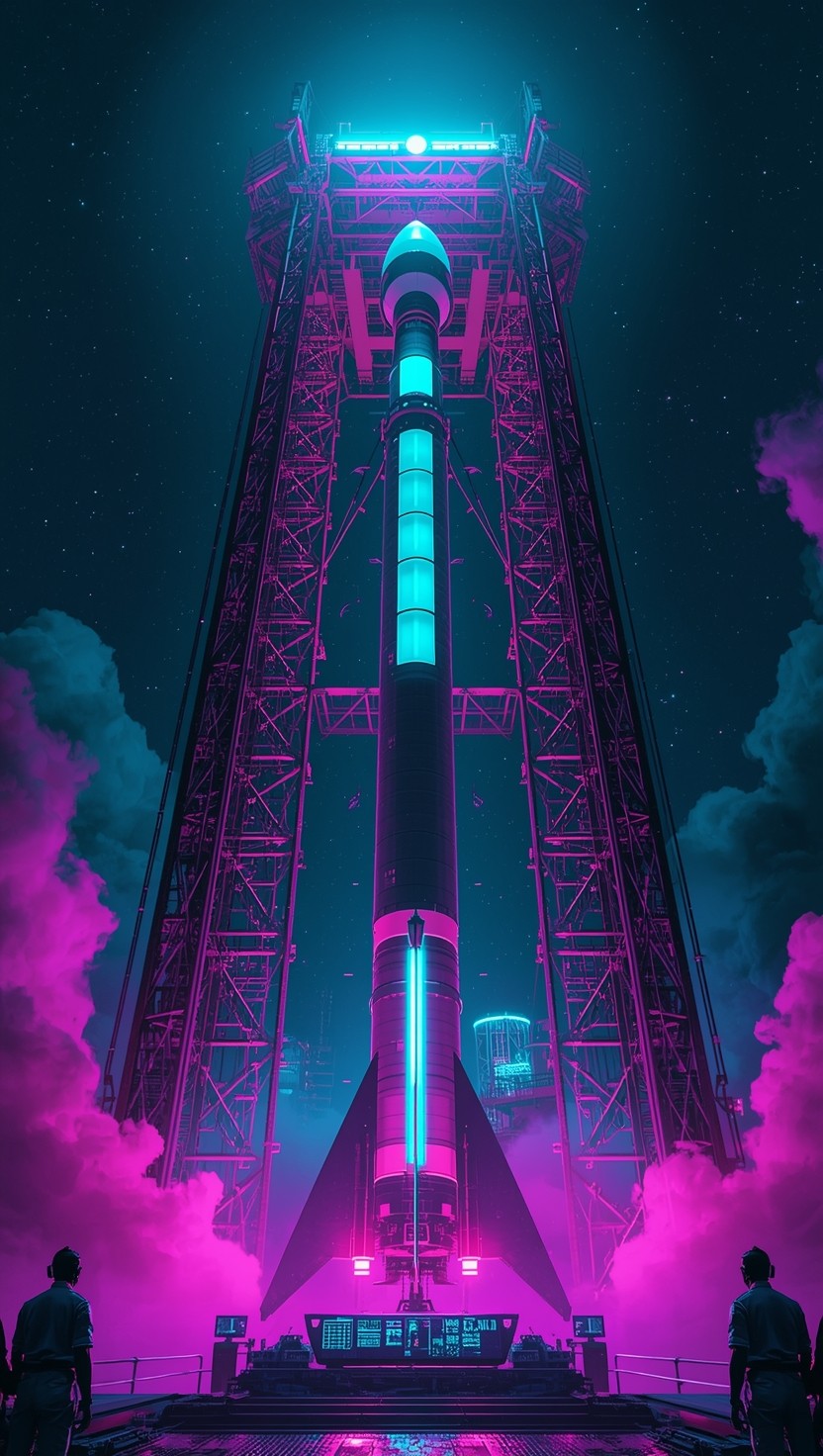 Free Cyberpunk Rocket Launch Photo - Cyberpunk, Rocket, Futuristic ...