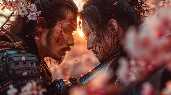 Free Intense Warrior Standoff Image Warriors Combat Blood