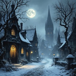 Free Gothic Winter Night Image - Gothic, Winter, Spires | Download at ...