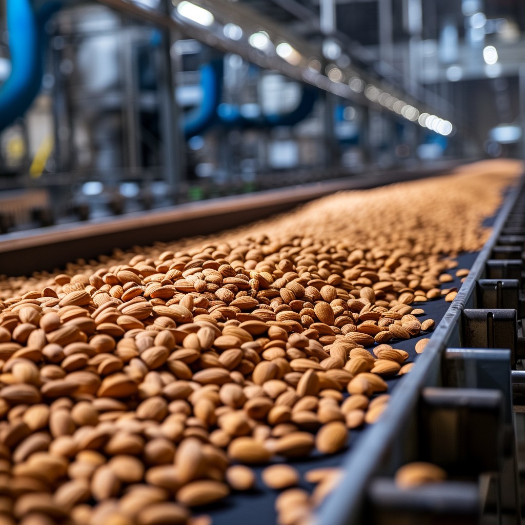Free Almond Processing Line Image - Almonds, Conveyor, Factory ...