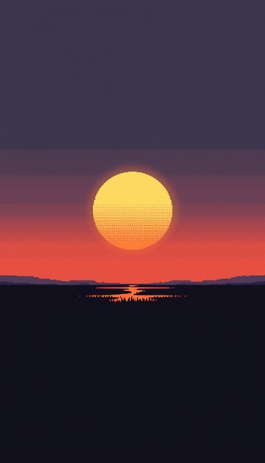 Free Pixel Sunset Serenity Photo - Sunset, Pixel, Art | Download at ...