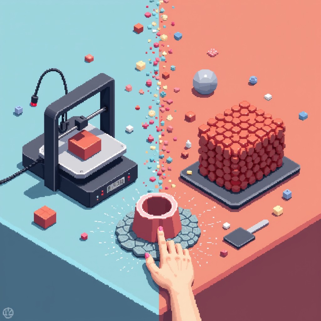 Free Digital Becomes Tangible Image - 3dprinting, Isometric, Pixel ...