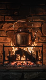 Free Fireside Copper Kettle Image - Kettle, Copper, Fire | Download at ...