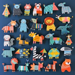 Free Colorful Animal Assembly Image - Craft, Paper, Animals | Download ...