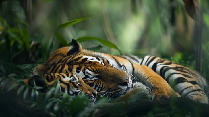 Tiger Balce Free Tiger Resting Peacefully Image | Download at StockCake