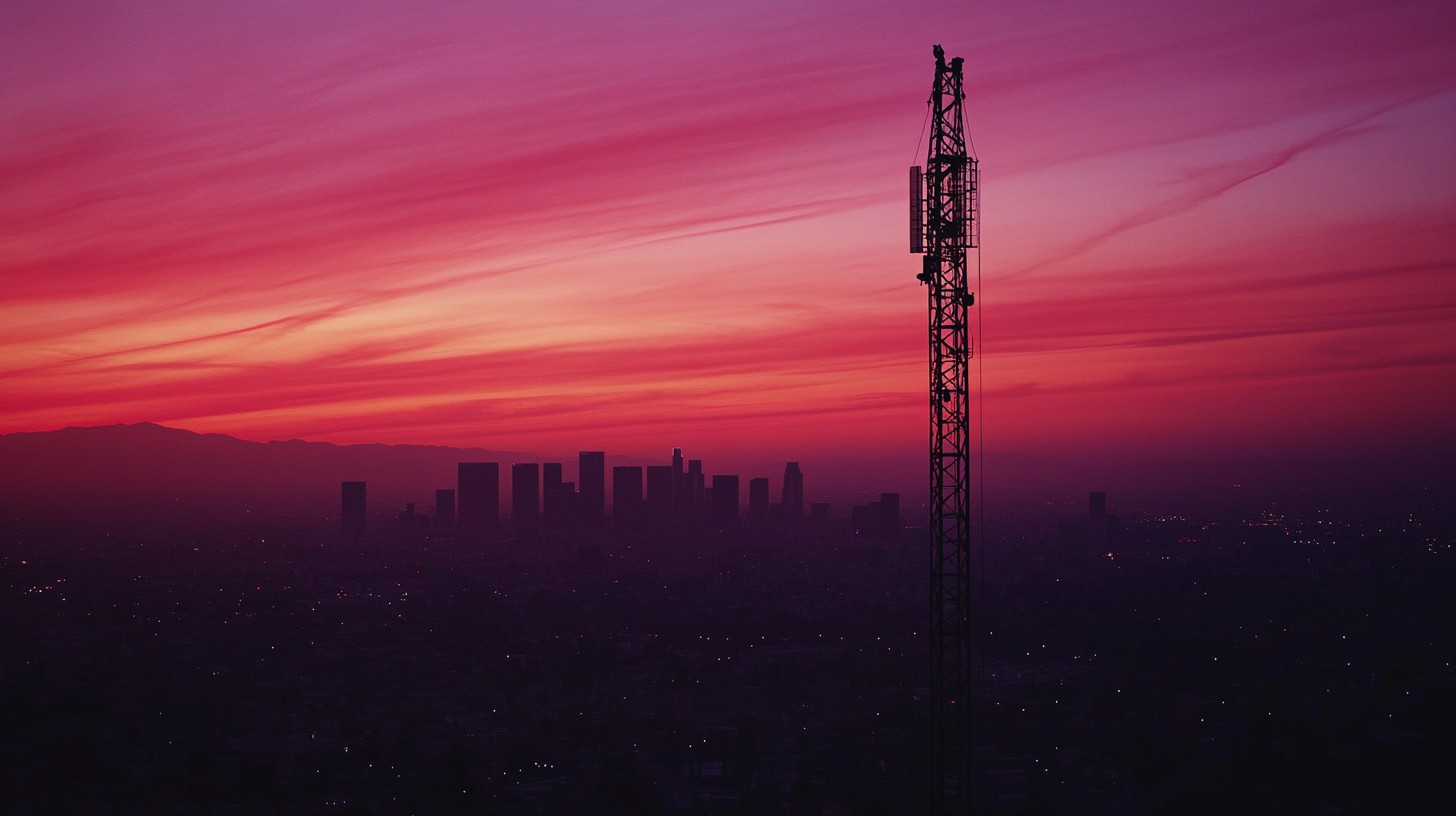 Free Sunset over city Image - Sunset, City, Tower | Download at StockCake