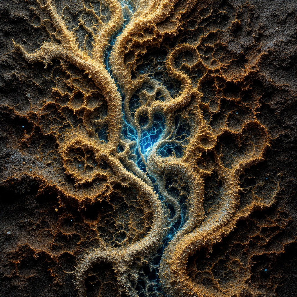 Free Golden Underground Rivers Photo - Abstract, Fractal, Golden ...