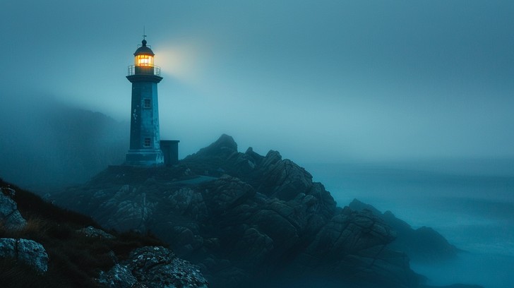Free Misty Lighthouse Glow Image - Lighthouse, Mist, Fog | Download at ...