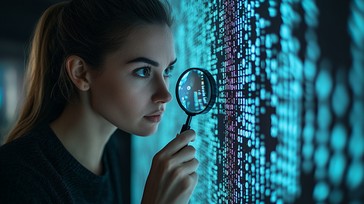 Free Analyzing code closely Image - Woman, Magnifying, Glass | Download ...