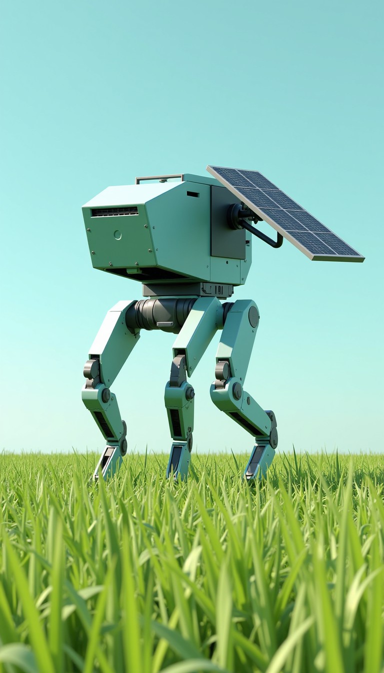 Download Solar Farming Bot Image - Robot, Agriculture, Solar | StockCake