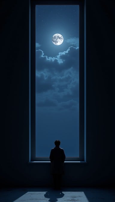 Free Moonlight Night Contemplation Image - Moongazing, Silhouette ...
