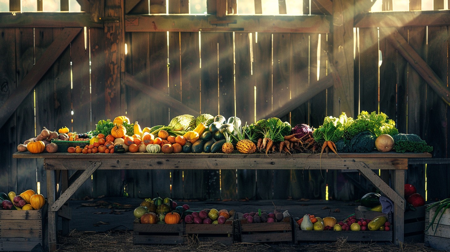 Free Rustic Vegetable Display Image - Vegetables, Rustic, Barn ...