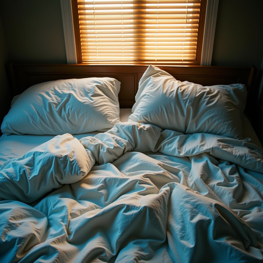 Unmade Free Sunlit Unmade Bed Photo - Unmade, Bed, Morning | Download at StockCake