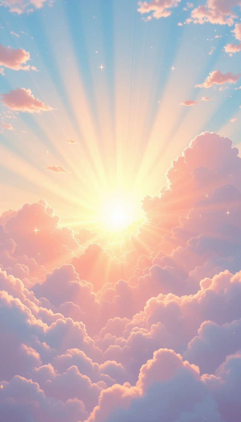 Free Radiant Heavenly Dawn Image - Sunrise, Clouds, Rays | Download at ...