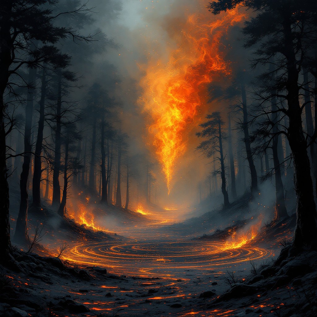 Free Forest Fire Path Image - Fire, Forest, Smoke | Download at StockCake