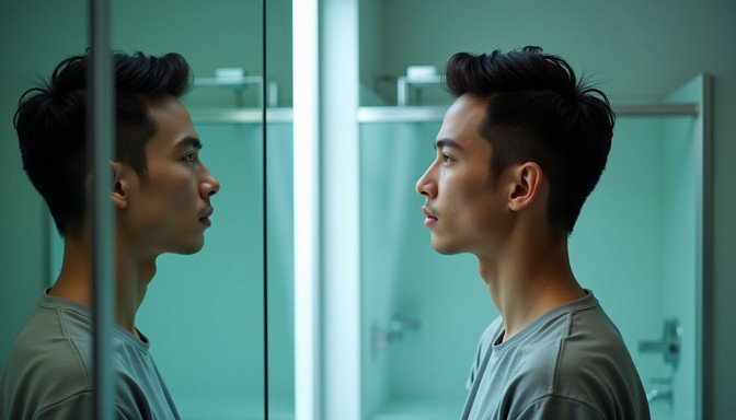 Self Highlights Free Self Meets Self Image - Reflection, Introspection, Bathroom ...