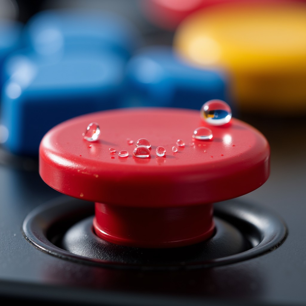 Free Red Button Close-up Image - Button, Red, Macro | Download at StockCake