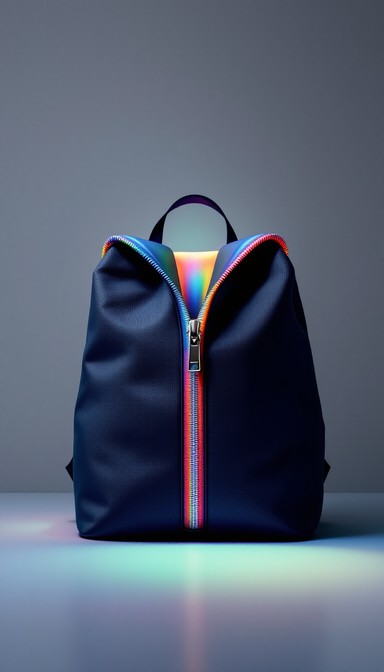 Free Rainbow Zipper Backpack Image - Navy, Blue, Rainbow | Download at ...