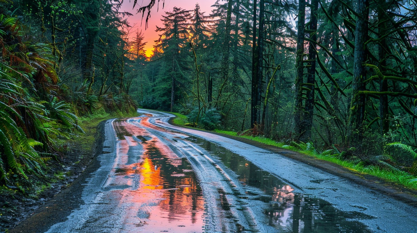 Free Sunset Road Reflection Image - Sunset, Road, Reflection | Download ...