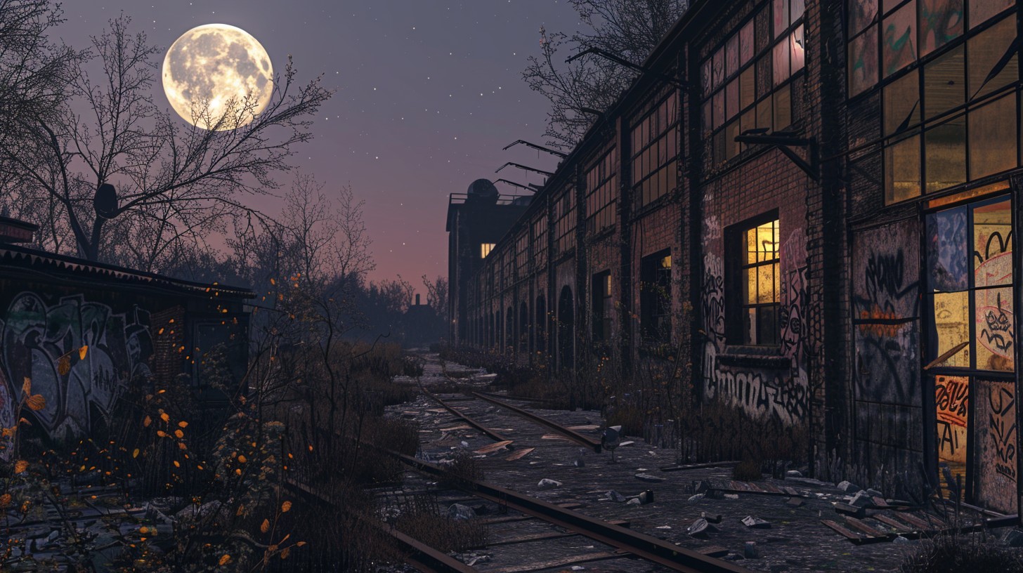 Free Moonlit Abandoned Factory Image - Moon, Factory, Abandoned ...