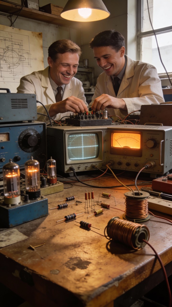 Free Engineers Sharing Laughter Image - Engineers, Vintage, 1960s ...