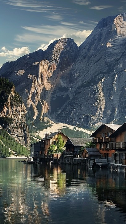 Free Alpine Serenity Scene Image - Alpine, Serenity, Mountains ...